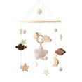 thumbnail image 1 of Baby Bed Mobile Wind Chime Wooden Nursery Hanging Toy with Clouds Ornament Musical Rattle for Girls Boys, 1 of 8