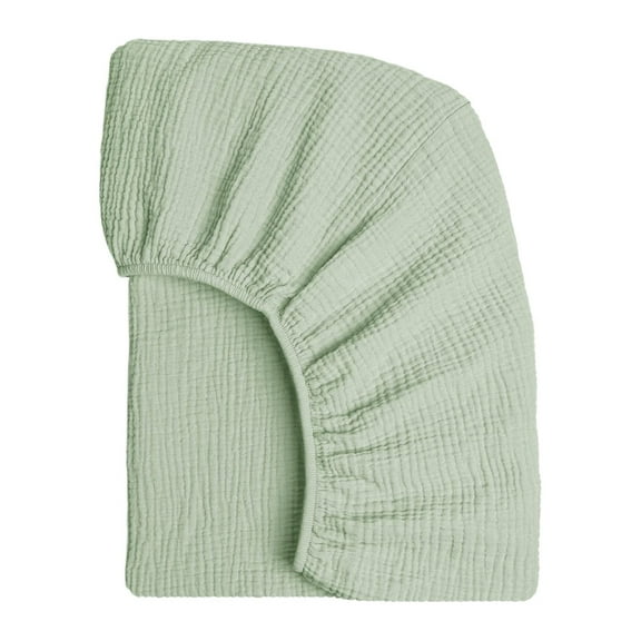 Baby Bed Sheet Green A, 1X Baby Bed Sheet, FNGZ Girl Boy Use Plain Weave Sheets Cotton Sheets Standard and Toddler Matt Compatible 52" X 28" 2 Pack Soft Breathable Mattress Sheets Beige and Bo