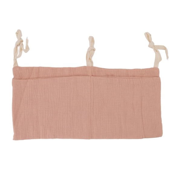 Baby Bed Storage Hanging Bag With 2 Pockets Adjustable Strap Infant Bedside Storage Bag for Toy