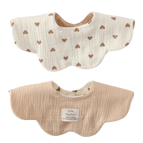 Baby Bib Breathable Cotton Bandana Scarf Infants Drooling Bib Double Use Burping Cloth for Newborns Boys and Girls