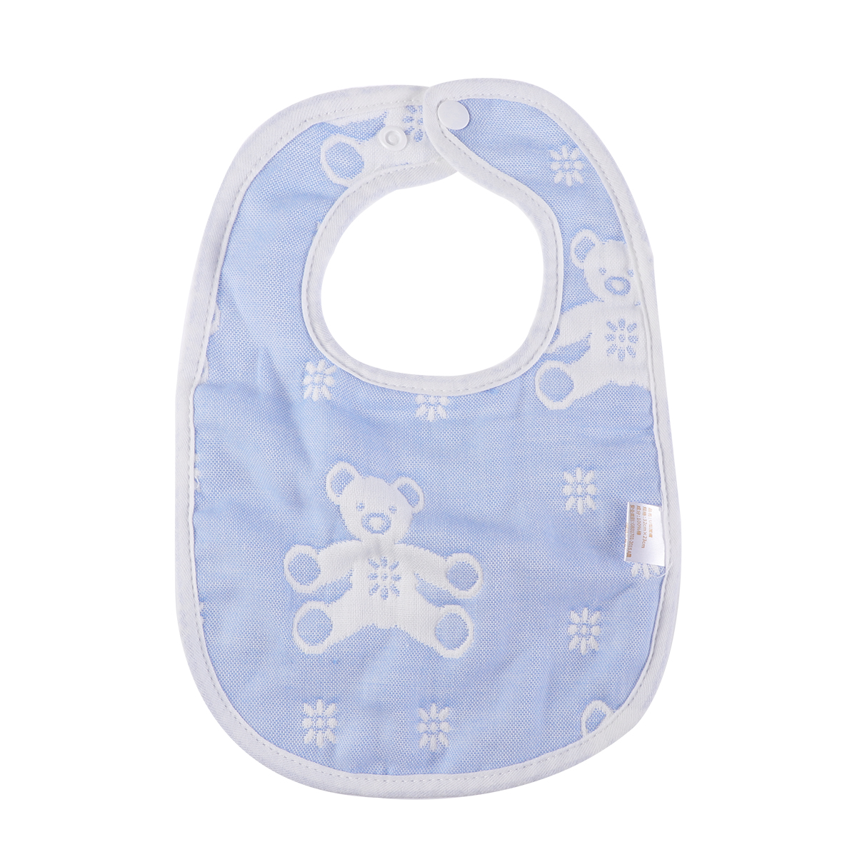 Baby Bib Six Layers Gauze Bibs Snap Fastener Dining Bibs for Newborn