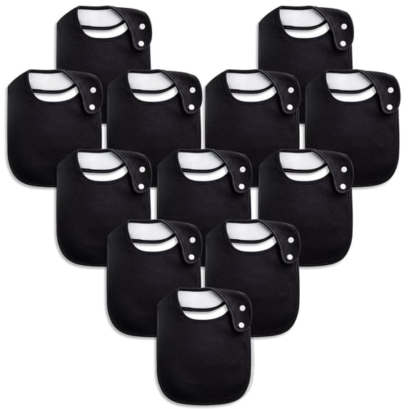Benoxine 12-Pack Baby Bibs for Boys & Girls, Bandana Drool Bibs, Super Soft Absorbent Bibs, Adjustable Snaps, Machine Washable Newborn Teething Gift Set