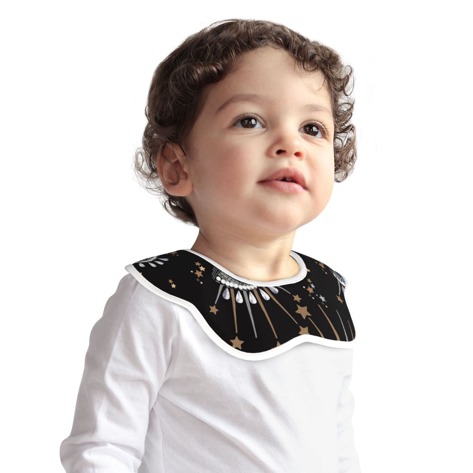 Zainpe 6-Pack Winter Theme Baby Bibs - 6-Layer Absorbent Cotton, Adjustable Snaps, For 0-24 Months - View #2