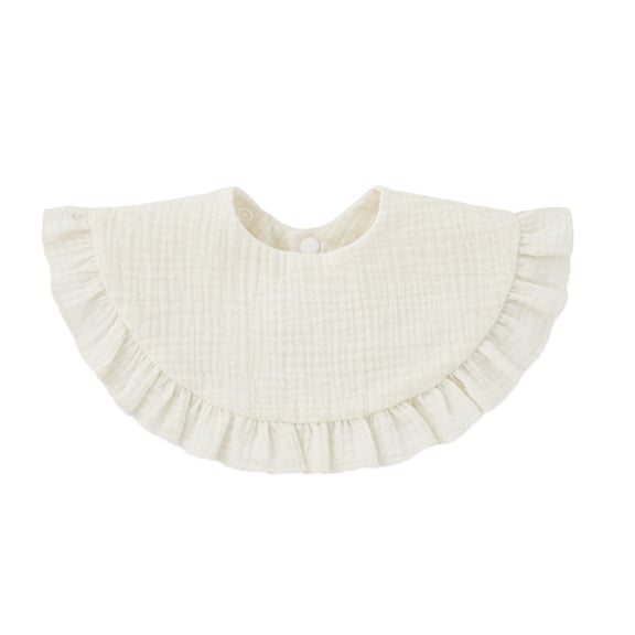 Baby Bibs Bandana Ruffle Edge Drooling Bib Infant 0-18M Teething Bibs High Absorbent Saliva Towel Shower Gift