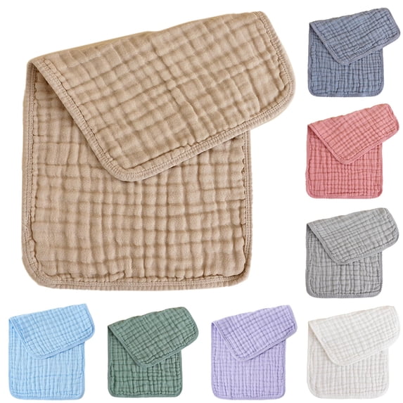Baby Bibs Burp Cloth Set for - Large 6-Layer Towel Style Baby Burp Towel