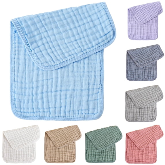 Baby Bibs Burp Cloth Set for - Large 6-Layer Towel Style Baby Burp Towel