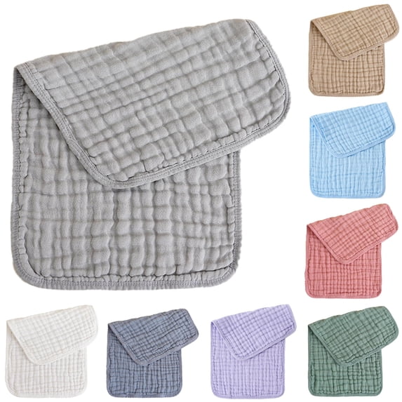 Baby Bibs Burp Cloth Set for - Large 6-Layer Towel Style Baby Burp Towel