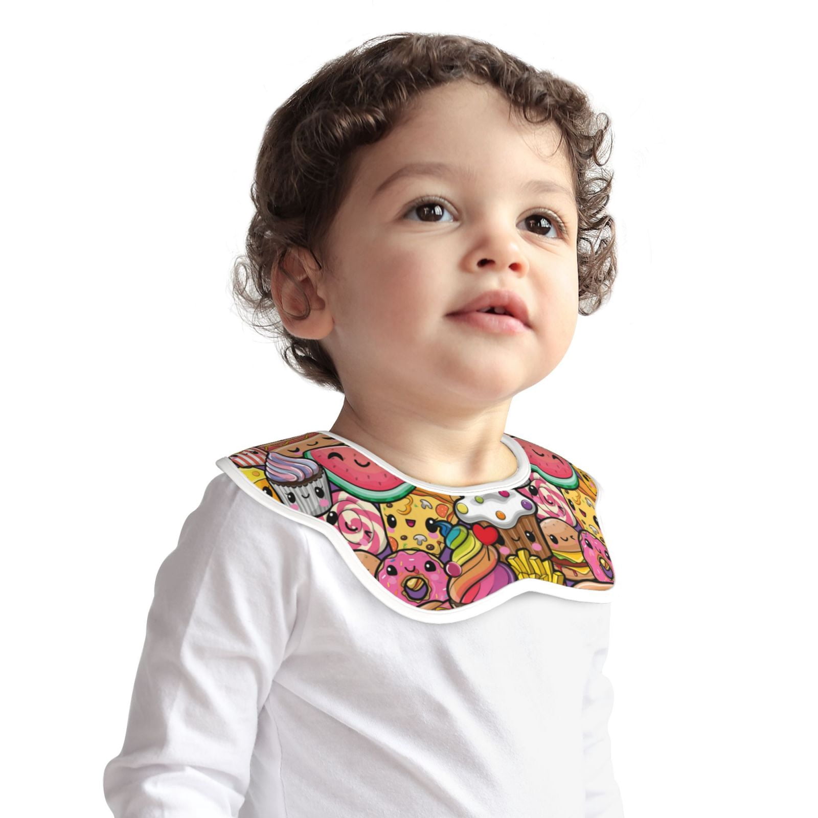 Baby Bibs Fruitflavored icecream Absorbent Cotton Baby Bibs for