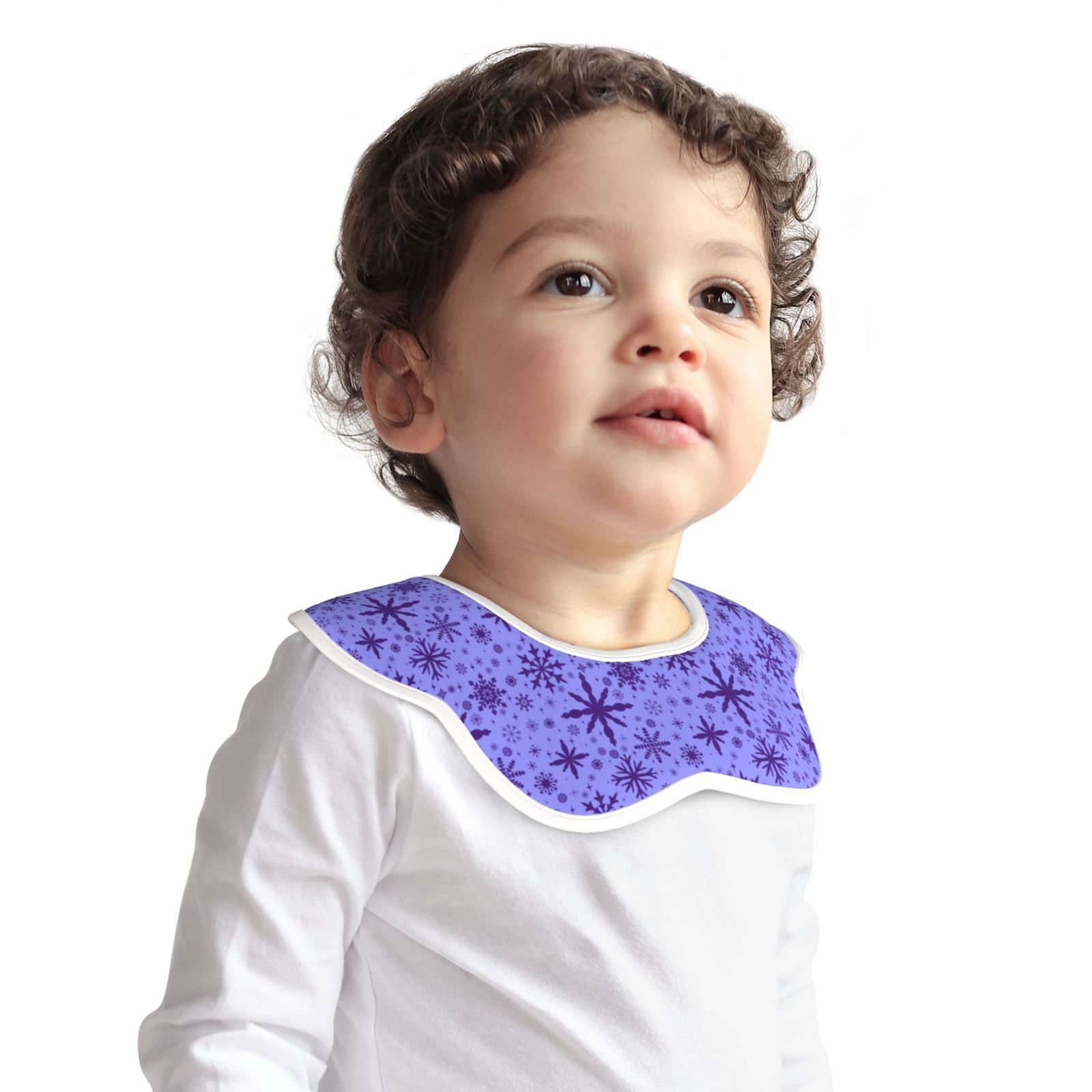 Baby Bibs Purple Snowflake Elegance Muslin Baby Drool Bibs for Baby