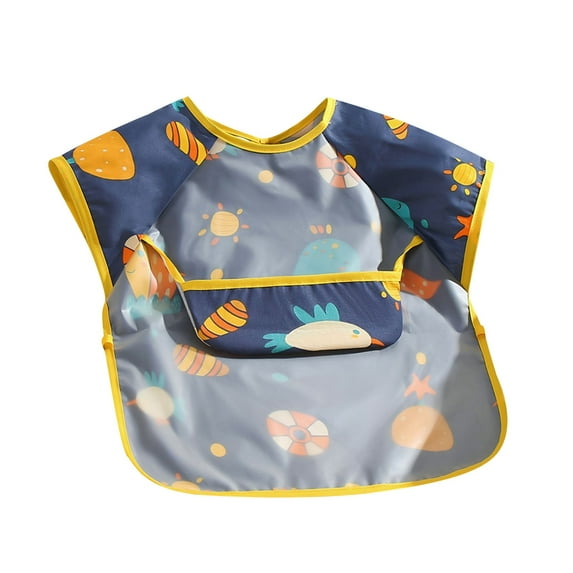 Baby Bibs Waterproof Toddler Bib - Feeding Bib with Pocket for Infant Boy Girl Washable 1-5 Years