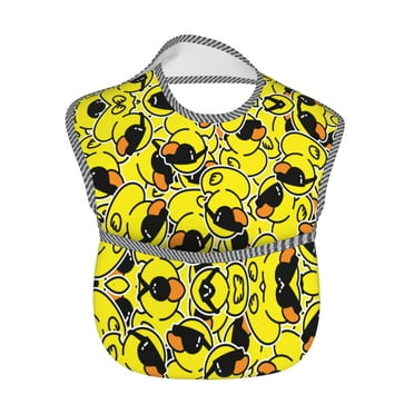 Baby Bibs Waterproof Toddler Bib Sunglasses Little Duck Feeding Bib With Pocket For Infant