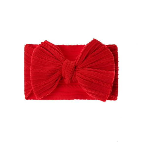 Baby Big Hair Bow Head Wrap, Turban Knotted Knitted Headbands, Soft Silk Stretchy Hair Bands for Newborn Infant Toddlers