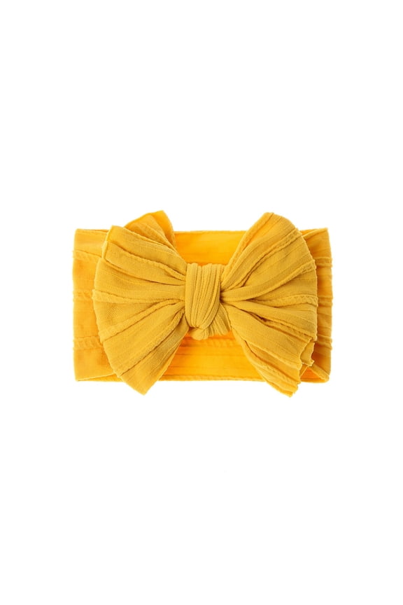 Baby Big Hair Bow Head Wrap, Turban Knotted Knitted Headbands, Soft Silk Stretchy Hair Bands for Newborn Infant Toddlers