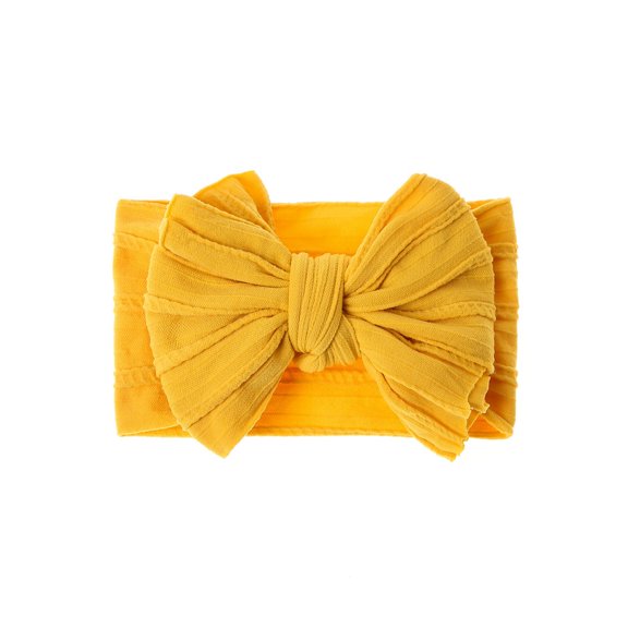 Baby Big Hair Bow Head Wrap, Turban Knotted Knitted Headbands, Soft Silk Stretchy Hair Bands for Newborn Infant Toddlers