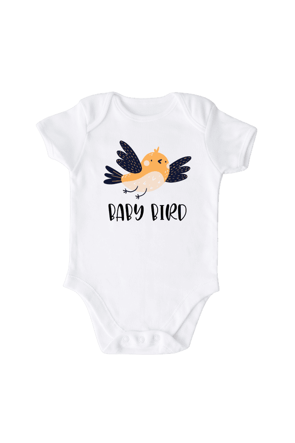 Baby Bird Baby Bodysuit, Newborn Outfit, Baby Clothes, Gift&nbsp;for&nbsp;Children 12m White