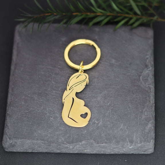 Baby Birth Keychain Personalized Pregnant Mother Key Chain Custom Name Keyring Family Gift Women Stainless Steel Jewelry