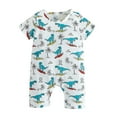 thumbnail image 1 of Baby Birthday Jumpsuit 𝐈𝐧fant Boys Girls Clothes Short Sleeve Cartoon Dinosaur Print Bodysuits 𝐍ewborn Outfit, 1 of 7