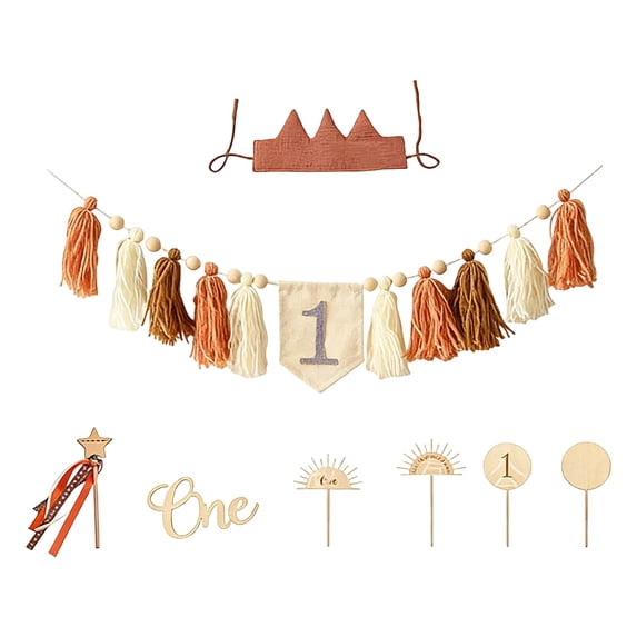 Baby Birthday Party Hat Banner For First Birthday With And Photo For Girls Boys Celebration Event Party Home Decor