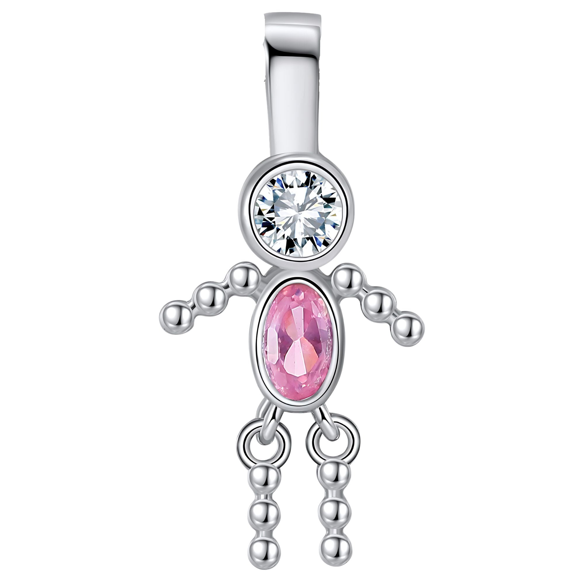 AzureBella Jewelry Birthstone Kids Pendant June Purple with Cubic Zirconia Rhodium on Sterling Silver AzureBella Jewelry Birthstone Kids Pendant June Purple with Cubic Zirconia Rhodium on Sterling Silver