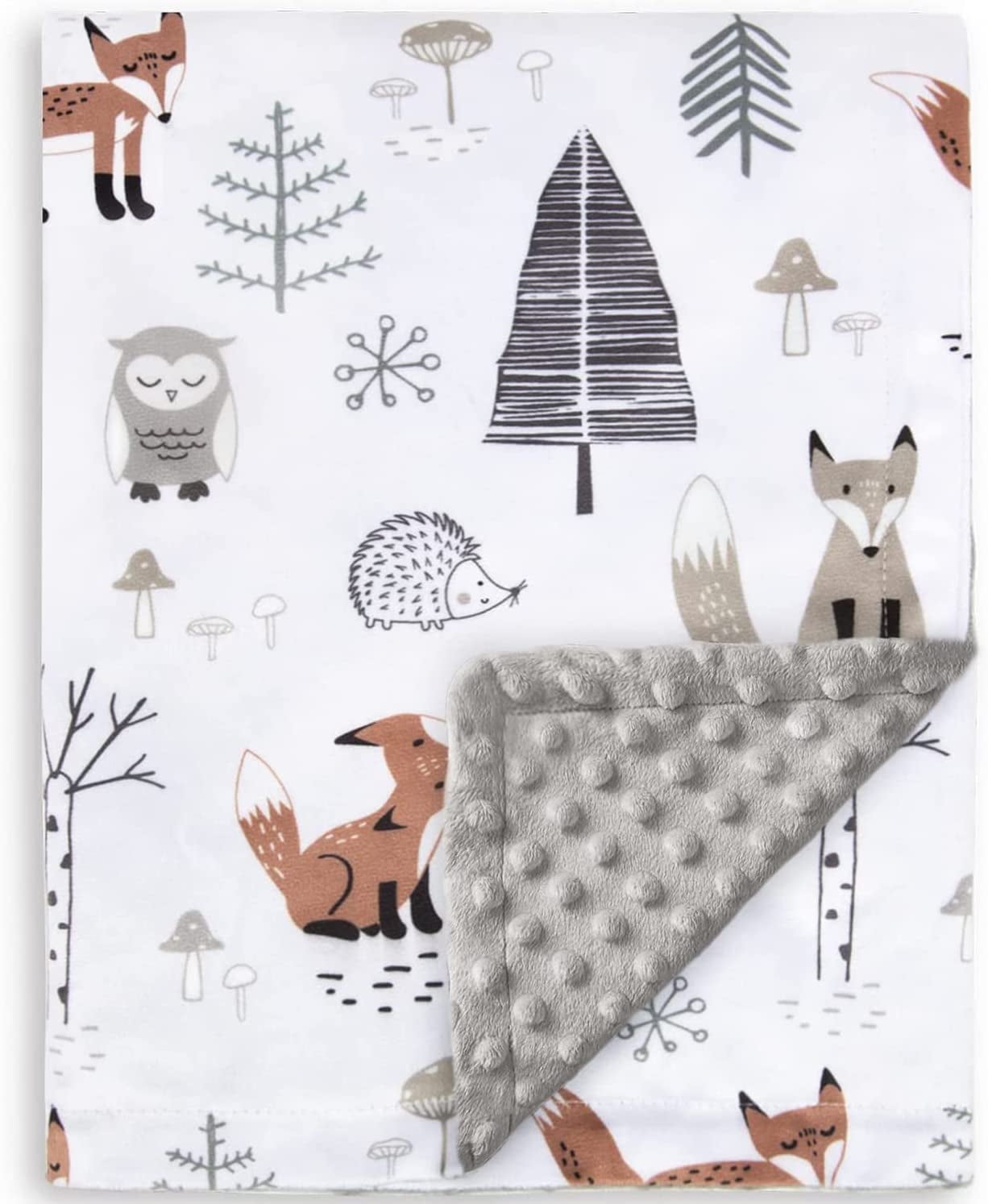 Guess How Much I Love You Baby Blanket - Soft White Minky, 40"x32", Nursery Gift