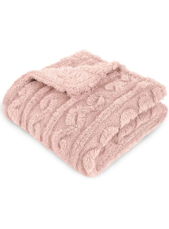 Baby Blanket for Girls Toddlers 3D Fleece Fluffy Fuzzy Blanket for Baby, Soft Warm Cozy Fleece Blanket, Infant or Newborn Receiving Blanket (30x40inch, Pink) 30 x 40 Inch Pink