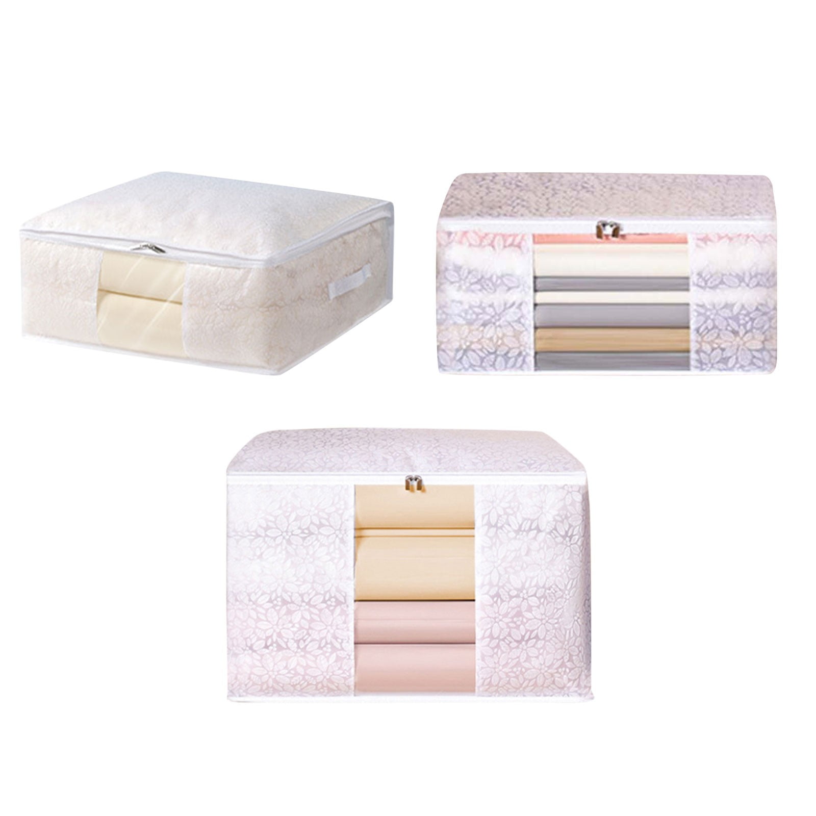 Baby Blanket Organizer Big Bags for Storage under Bed Rolling Storage Clear Storage Bags for