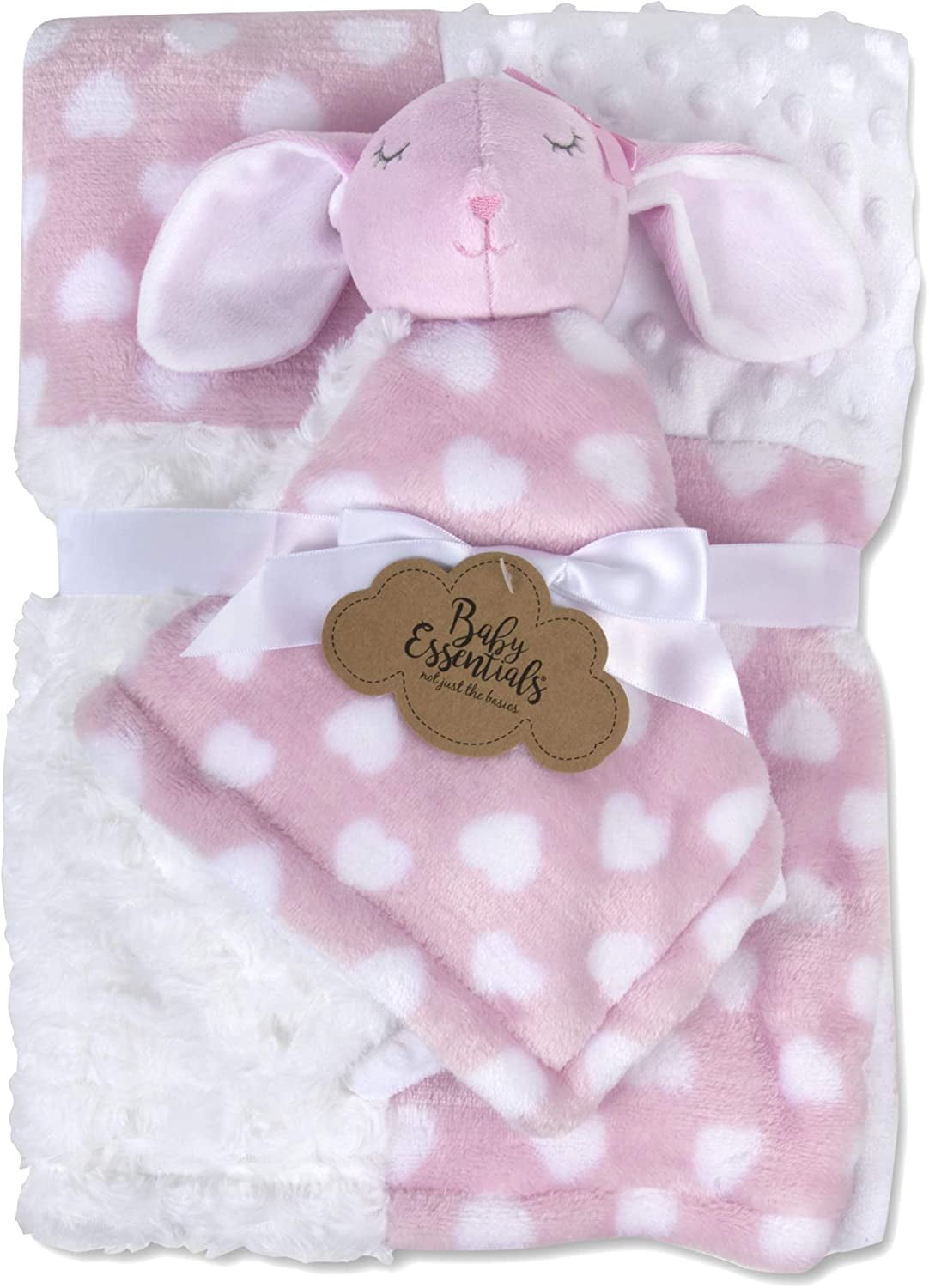 Baby Blanket with Matching Stuffed Animal Lovey for Baby Boys and Girls