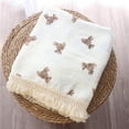 Baby Blankets Muslin Swaddle For Newborn Fringe Double Layer Cotton