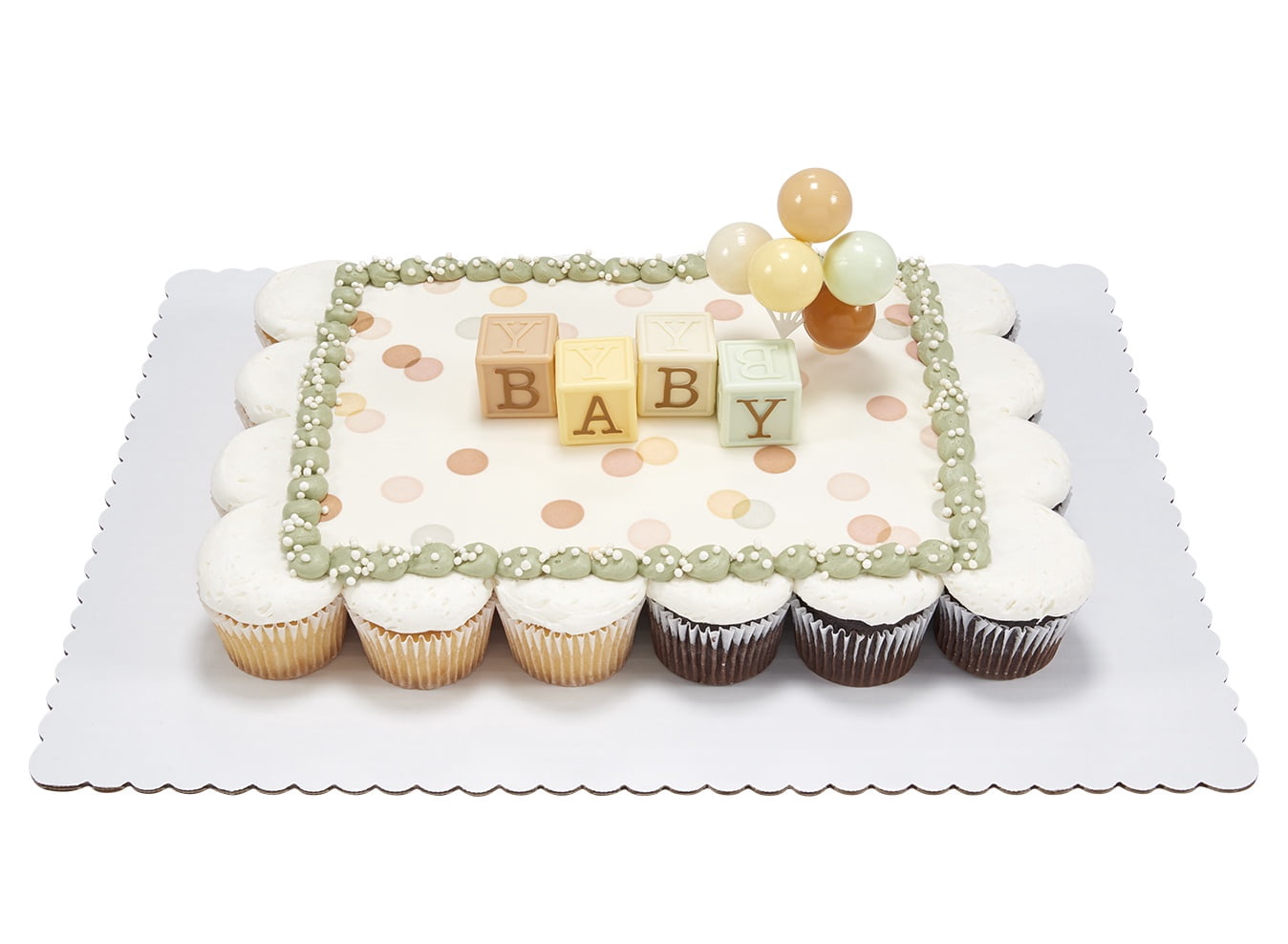 Baby Blocks Cupcake Cake