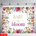 thumbnail image 1 of Baby in Bloom Backdrop A Little Wildflower is On The Way Background for Girls Pink Golden Roses Green Leaves Floral Baby Shower Party Decorations Banner Supplies Photo Booth Props, 1 of 4
