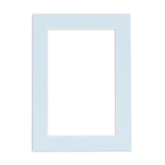 Baby Blue Acid Free 16x20 Picture Frame Mats with White Core Bevel Cut for 12x16 Pictures - Fits