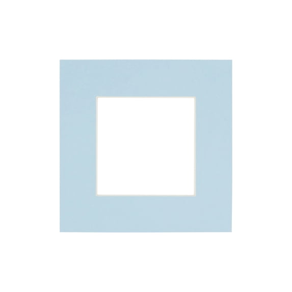 Baby Blue Acid Free 20x20 Picture Frame Mats with White Core Bevel Cut for 16x16 Pictures - Fits
