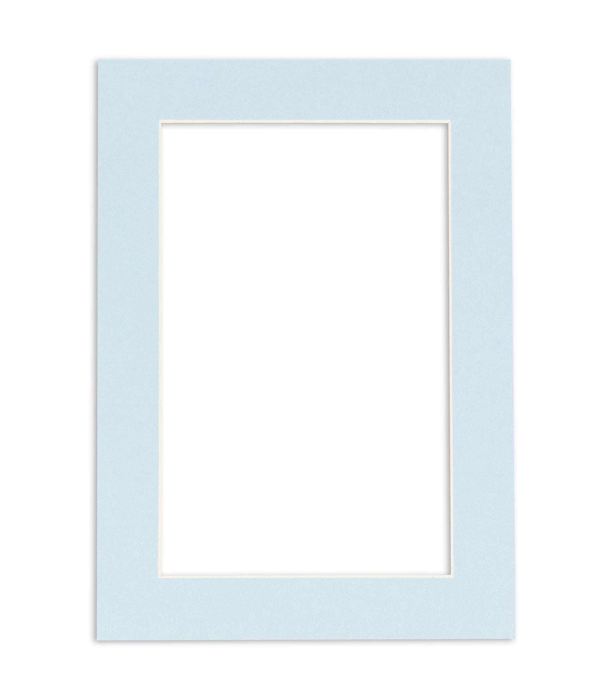 Baby Blue Acid Free 8.5x11 Picture Frame Mats with White Core Bevel Cut for 5x7 Pictures - Fits ...