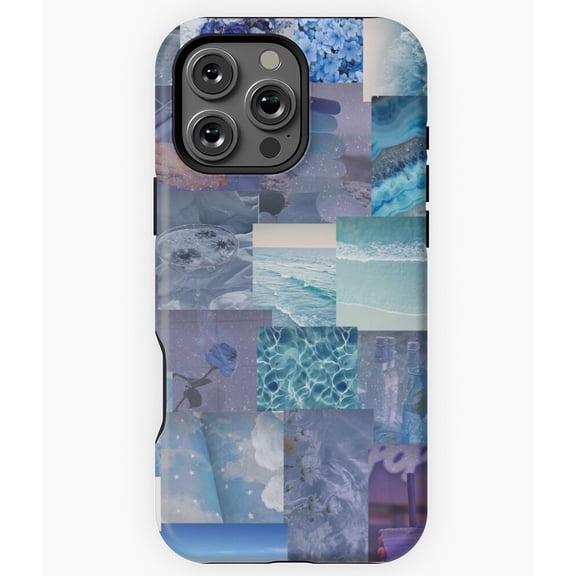 Baby Blue Aesthetic Photo Collage N7127 Phone Case for iPhone 17 16 15 14 13 12 11 Pro Max