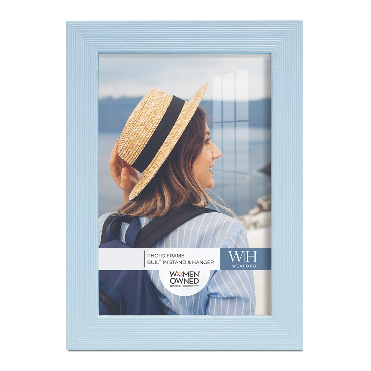 Baby Blue 5x7 Solid Wood Wall Picture Frame