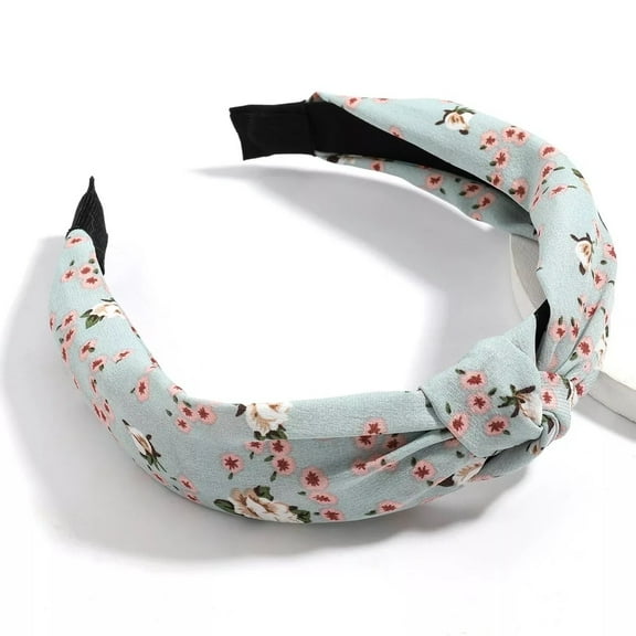 Baby Blue Floral Chiffon Vintage Style Headband