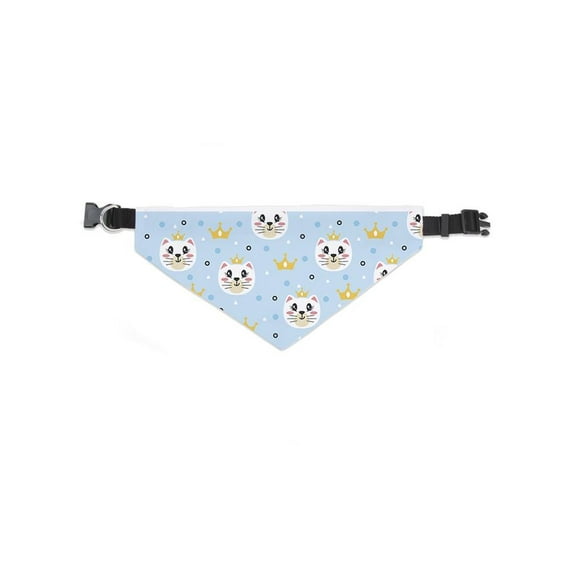 Baby Blue Royal Cat Cartoon Bandana -Image by Shutterstock, Medium