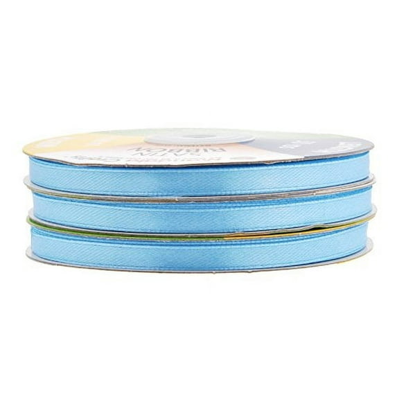 Baby Blue Satin Ribbon 1/4 Inch 150 Yards for Gift Wrapping, Weddings, Hair, Dresses, Blanket Edging, Crafts, Bows, Ornaments; by Mandala Crafts