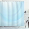 thumbnail image 1 of Baby Blue Shower Curtain, Clean Looking Blend Blur Modern Abstract Soft Wavy Gradient Effect Illustration, Fabric Bathroom Set with Hooks, 69W X 84L Inches Extra Long, Baby Blue, by Ambesonne, 1 of 3