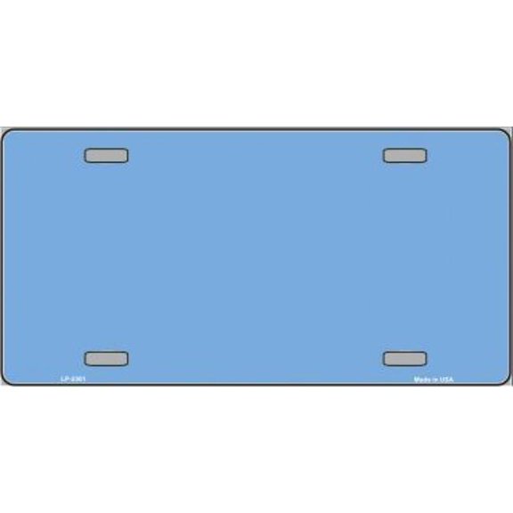 Baby Blue Solid Print Metal License Plate