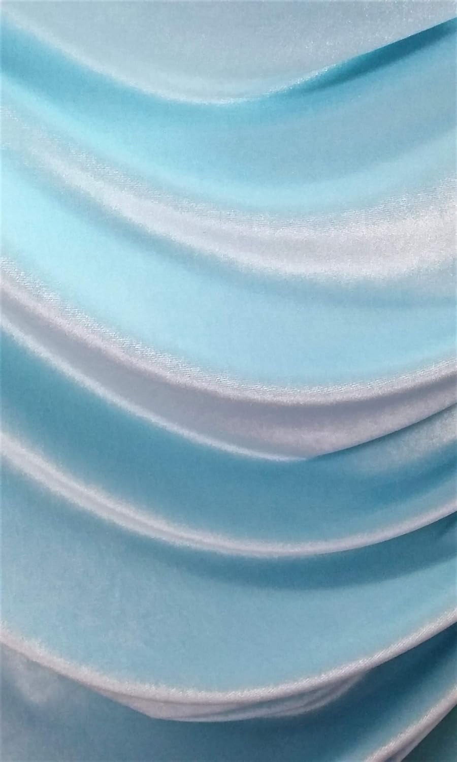 Baby Blue Stretch Velvet Fabric, Sells by The Yard Baby Blue Color