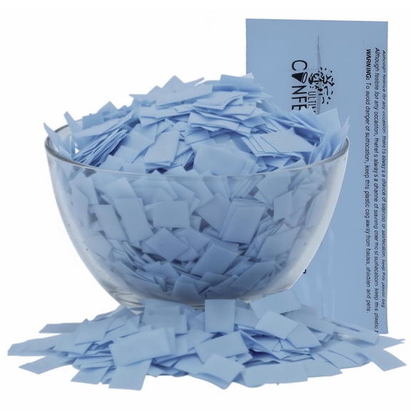 Ultimate Confetti, Baby Blue Biodegradable Confetti - Rectangular Fluttering Tissue Paper Confetti for Cannon and Launcher use – Gender Reveal Confeti, Wedding, Parties and Live Events - 1 lb, 16 oz