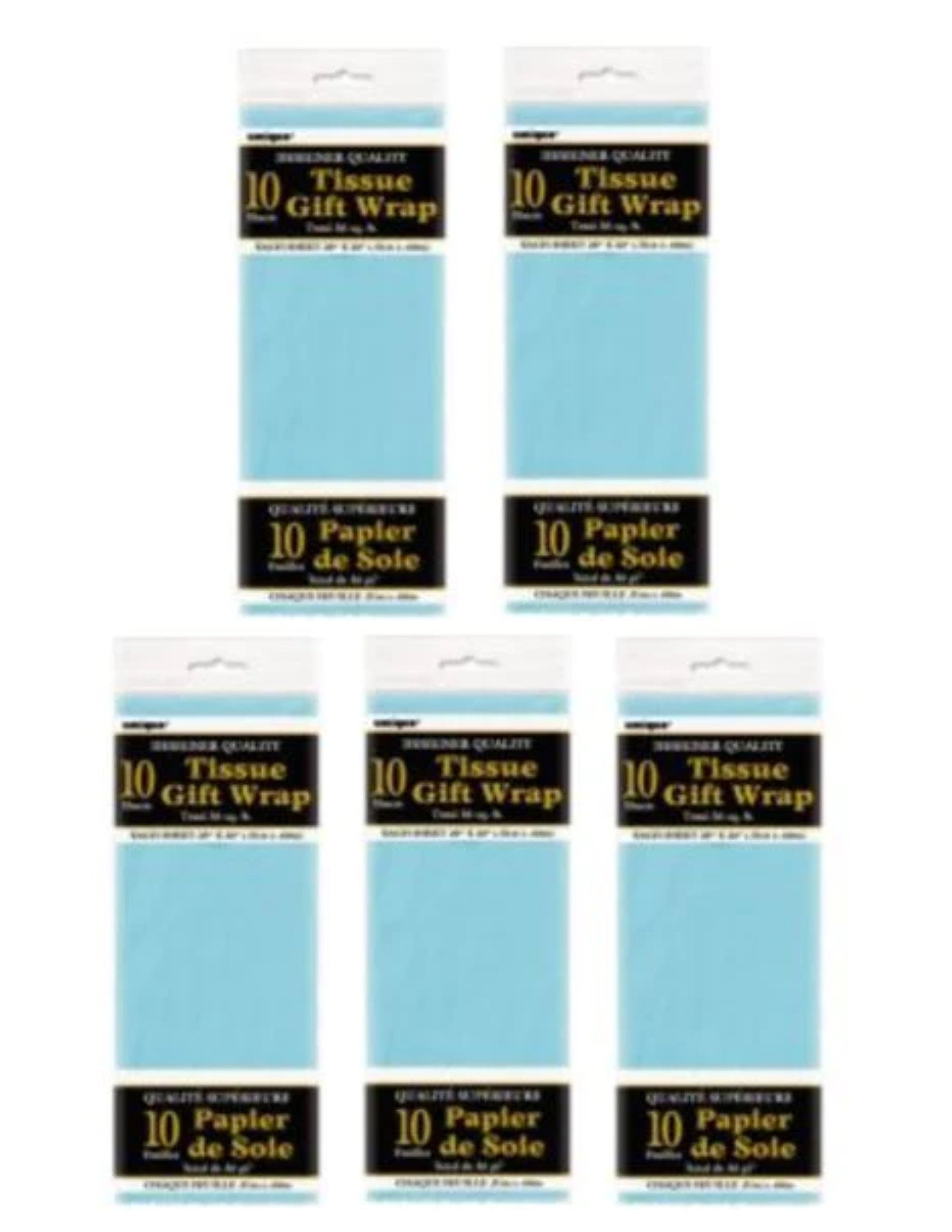 Baby Blue Tissue Paper Sheets, 26 x 20 in, 10 Sheets