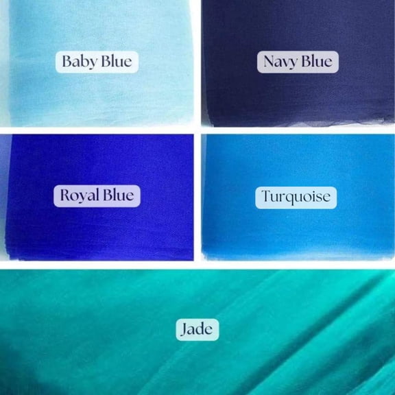 Baby Blue Tulle Fabric Bolt – 108" x 50 Yards Extra Wide Soft Mesh for Wedding Draping, Backdrops & Event Décor by Valentina Textiles Inc
