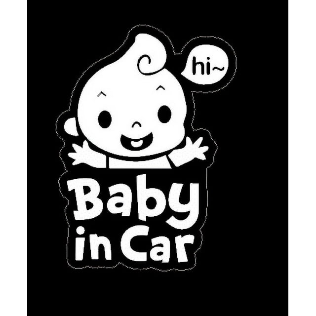 Baby on Board Vinyl Decal, Baby on the Car Warning sticker, Cute Baby ...