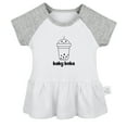 thumbnail image 1 of Baby Boba Funny Dresses For Baby, Newborn Babies Skirts, Infant Princess Dress, 0-24M Kids Graphic Clothes (Gray Raglan Dresses, 0-6 Months), 1 of 4