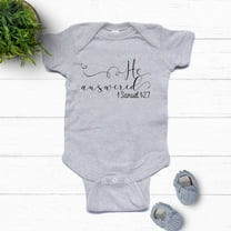 Baby Bodysuit BELLA CANVAS He Answered 1 Samuel 1:27 Baby Bodysuit, Christian Baby, Miracle Baby Gift, Pregnancy Announcement Baby Gift, I Pray For This Baby Bodysuit