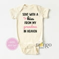 thumbnail image 1 of Baby Bodysuit BELLA CANVAS Baby Onesies Sent With A Kiss From My Grandma In Heaven Baby Clothes Angel Baby Shower Gift For Newborn Pregnancy Reveal, 1 of 3