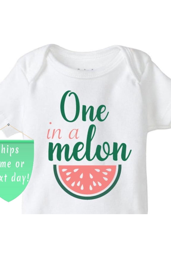 Baby Bodysuit BELLA CANVAS Baby'S First Birthday, One In A Melon Onesie, Birthday Onesie, One In A Melon Party, Sweet One, One Year Birthday, Girl Birthday Bodysuit