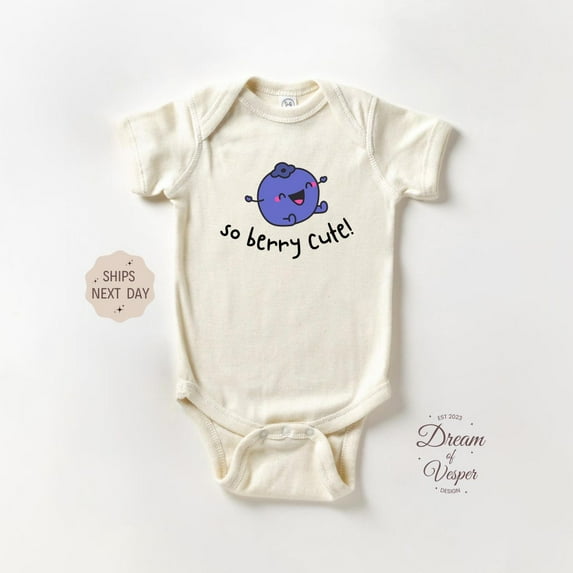 Baby Bodysuit BELLA CANVAS So Berry Cute Baby Onesie, Blueberry Baby Bodysuit, Funny Baby Onesie, Cute Blueberry Onesie, Baby Shower Gift, Fruits Food Baby Onesie